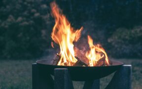 burning wood for fire pits