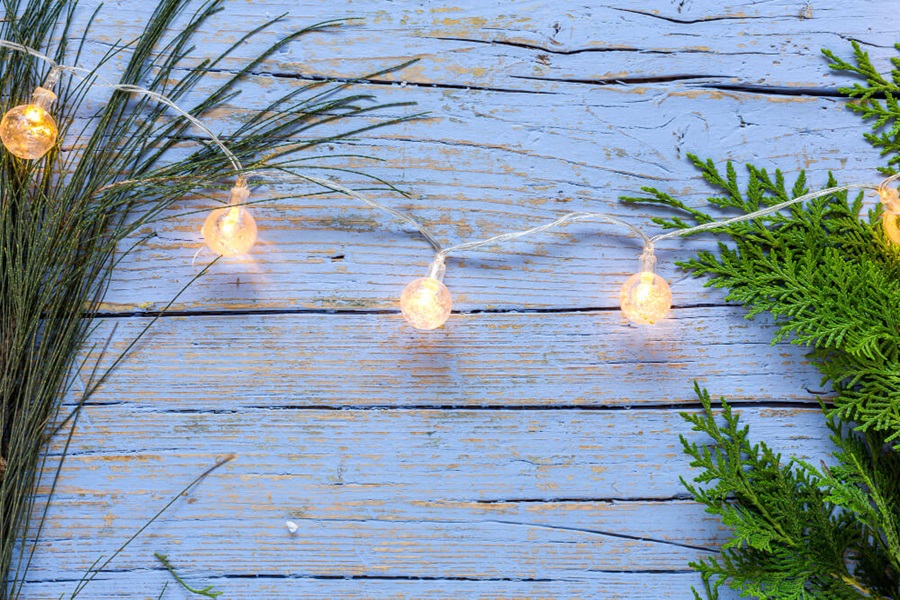 hang festoon lighting as boho decor ideas