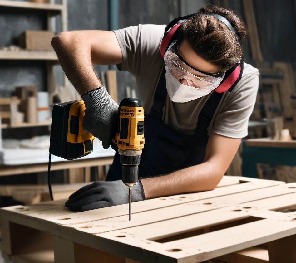 securing the base of pallet furniture