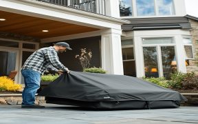 how to keep patio furniture cover from blowing away