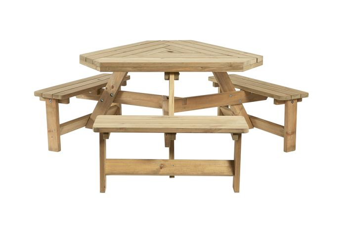 The Sprucewood 6 seater picnic bench.
