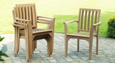 Teak Outdoor Stacking Patio Dining Chairs