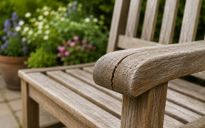 Cracks in teak garden