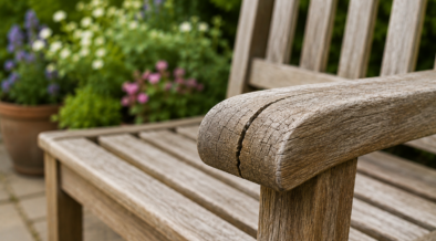 Cracks in teak garden