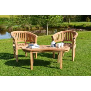 Teak wood banana chair set