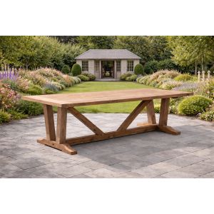 Rectangle Teak Extending Patio Dining Table