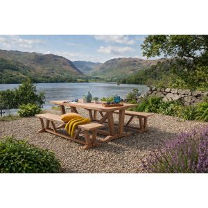 kuta reclaimed teak dining picnic set 240cm