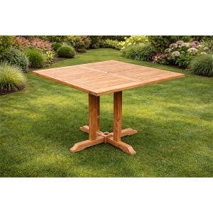 square teak dining table