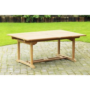 Rectangle Teak Extending Patio Dining Table