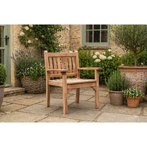 Westminster Flat Arm Teak Garden Chair