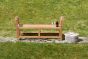Lutyens Backless Teak Garden Bench 1.5m