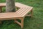 Hexagonal Backless Teak Tree Stump Bench 1.65m