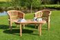 Teak wood banana chair set