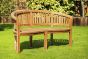 Banana Halfmoon Teak Garden Bench 1.5m