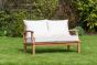 Burford Medium Teak Patio Lounge Furniture Set x2 Chairs x1 Medium Sofa