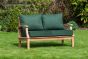 Burford Medium Teak Patio Lounge Furniture Set x2 Chairs x1 Medium Sofa
