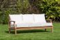 Burford Large Teak Patio Lounge Furniture Set x2 Chairs x1 Large Sofa