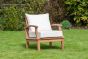 Burford X-Large Teak Patio Lounge Furniture Set x1 Chair, Medium & Large Sofa