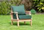 Burford Large Teak Patio Lounge Furniture Set x2 Chairs x1 Large Sofa