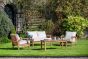 Burford Medium Teak Patio Lounge Furniture Set x2 Chairs x1 Medium Sofa