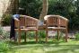 Banana Teak Couples Garden Bench