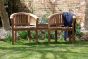 Banana Teak Couples Garden Bench Side View