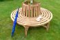 Circular Teak Tree Stump Bench Small 1.65m