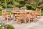 Holkham 6 seater lattice back chair and sunburst dining table set