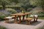 Bramblecrest kuta teak rectangle dining table and kuta bench set