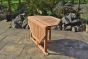 Octagonal teak table edge profile and smooth sanded finish