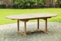 Brompton Oval Teak Extending Outdoor Patio Table 180cm > 240cm