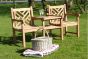 Oxford Teak Couples Garden Bench