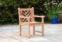 Oxford teak lattice back dining chair