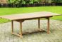 Sandringham Rectangle Teak Extending Outdoor Patio Table 210cm > 300cm