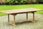 Sandringham Rectangle Teak Extending Outdoor Patio Table 180cm > 240cm