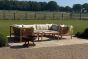 Sherborne Teak Patio Lounge Furniture U-Shaped Sofa Set