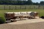 Sherborne Teak Patio Lounge Furniture U-Shaped Sofa Set