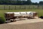 Sherborne Teak Patio Lounge Furniture U-Shaped Sofa Set