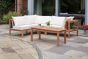 Sherborne Teak Patio Lounge Furniture Corner Sofa Set