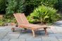 Helford Teak Reclining Sun Lounger