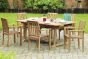 Sandringham Rectangle 6 Seater Outdoor Teak Garden Patio Dining Set