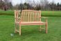 Turnberry Flat Arm Teak Bench 2 Seater 1.2m