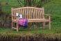 Turnberry Flat Arm Teak Bench 3 Seater 1.5m