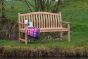 Turnberry Flat Arm Medium Teak Garden Bench Set