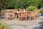 Uppingham Oval Sunburst 6 Seater Outdoor Teak Dining Set