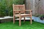 Westminster Large Flat Arm Teak Garden Bench Set
