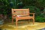 Westminster Flat Arm Teak Bench 2 Seater 1.2m