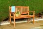 Winchester Teak Double Oval Garden Bench 2 Seater 1.2m