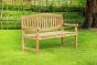 Winchester Teak Double Oval Garden Bench 3 Seater 1.5m