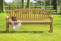 Winchester Teak Double Oval Garden Bench 4 Seater 1.8m